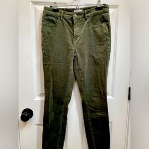 Loft curvy high waist skinny corduroys in forest green